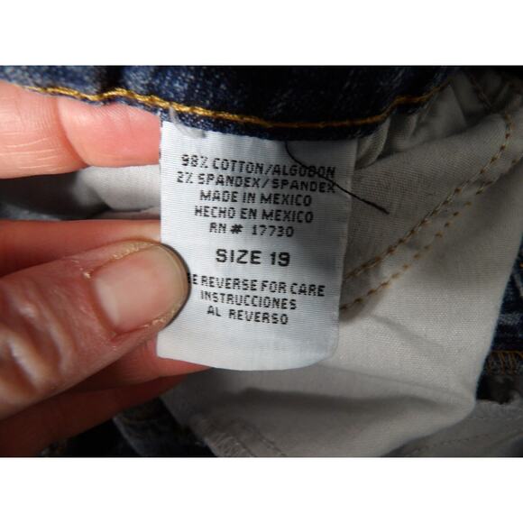 Mossimo Womens Sz 19 Premium Denim Low Rise Boot Cut Blue Jeans - Picture 6 of 14